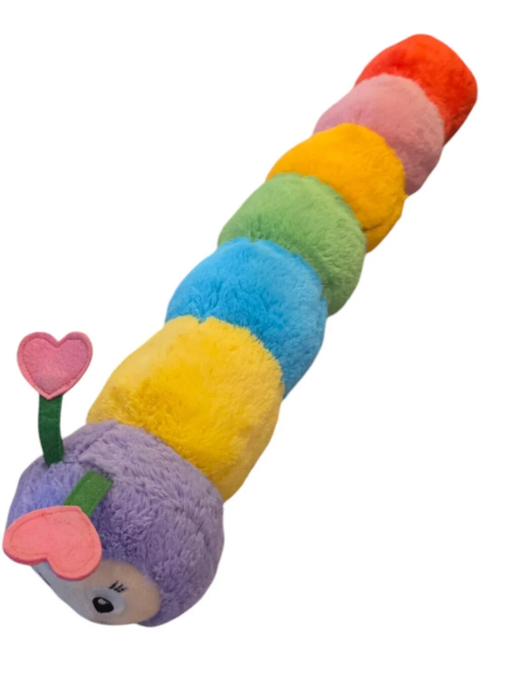 PetShop by Fringe Studio Don't Bug Me Plush Dog Toy Caterpillar Rainbow Jumbo